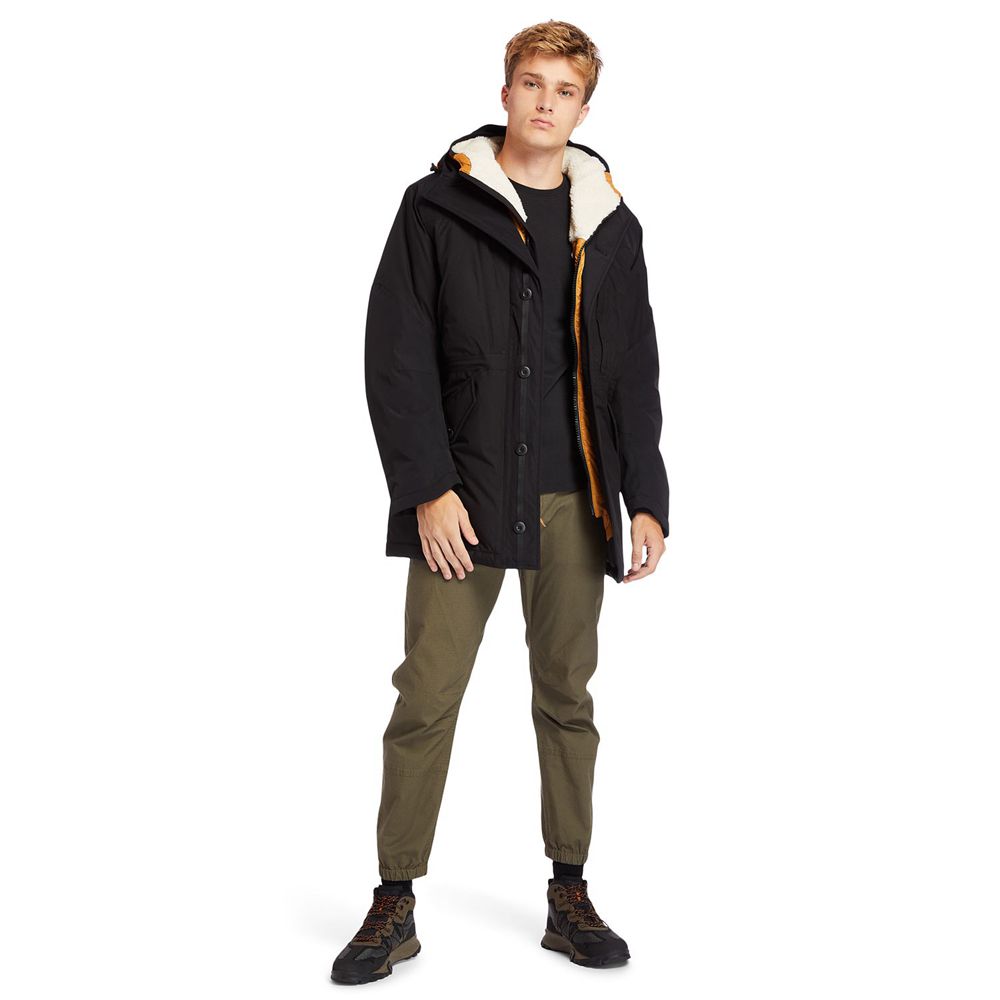 Geaca Timberland Barbati Negrii - Outdoor Heritage Ecoriginal Parka With Dryvent™ Technology - Roman